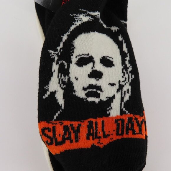 Halloween II Michael Myers Womens 4-10 No Show Socks Kill Count Horror Movie NEW - Picture 3 of 10